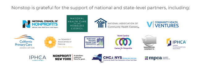 Nonstop is grateful for the support of national and state-level partners, including: